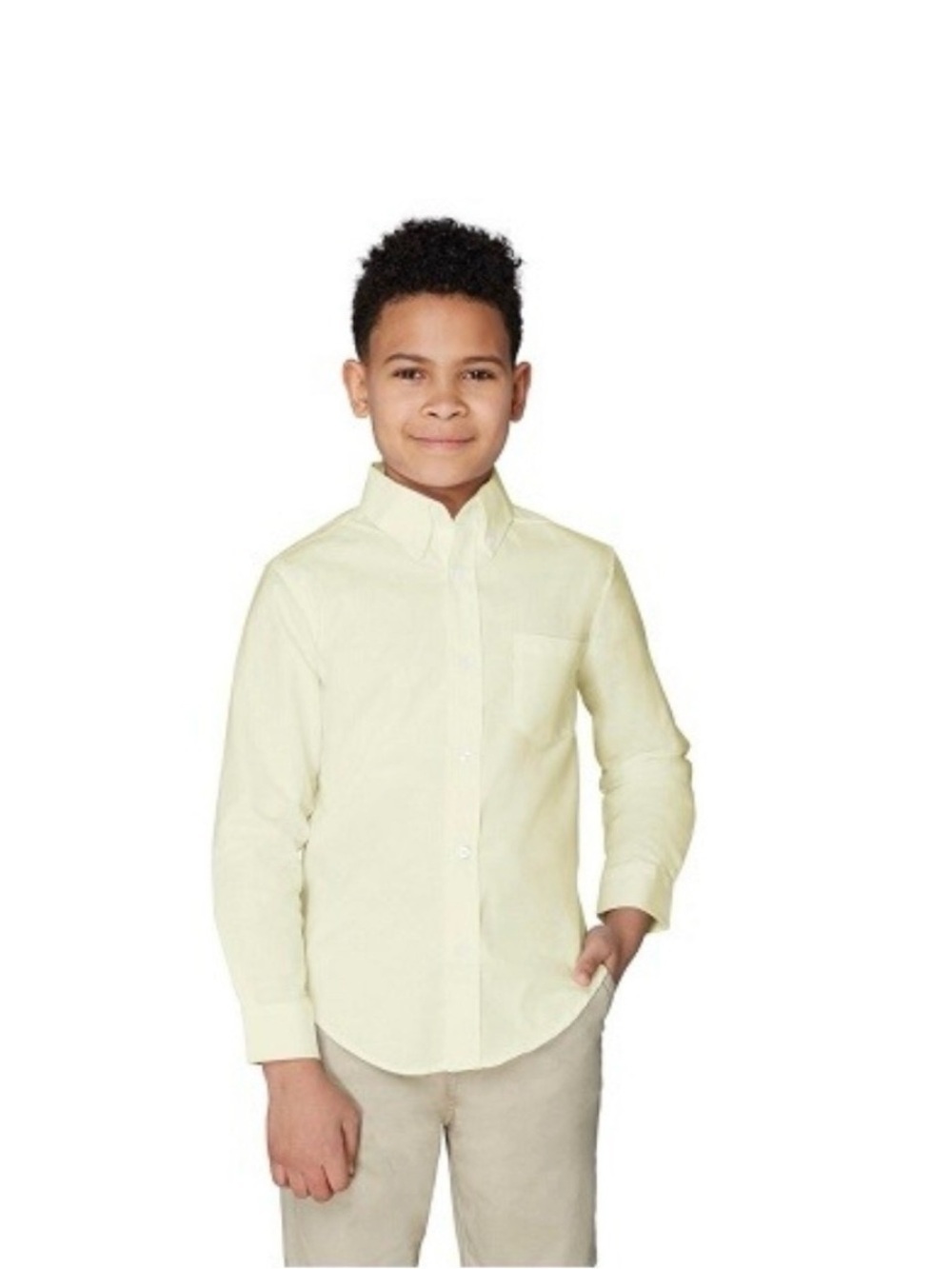 EDDIE BAUER BOY'S LONG SLEEVE SHIRT - YELLOW SIZE 12 (NEW WITH TAGS) A12